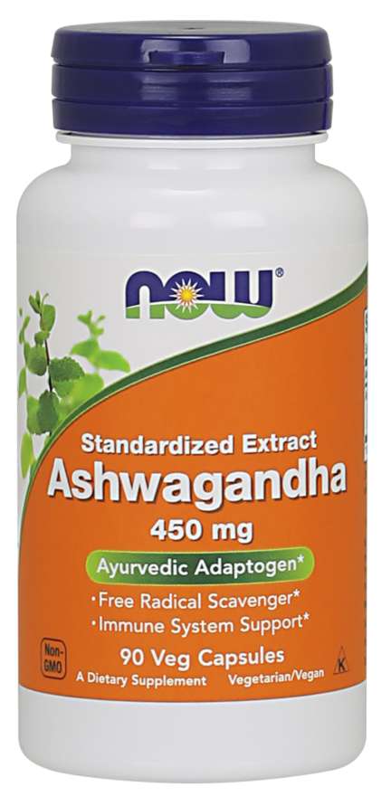 E-shop NOW® Foods NOW Ashwagandha (Vitánia opojná) extrakt, 450 mg, 90 rastlinných kapsúl
