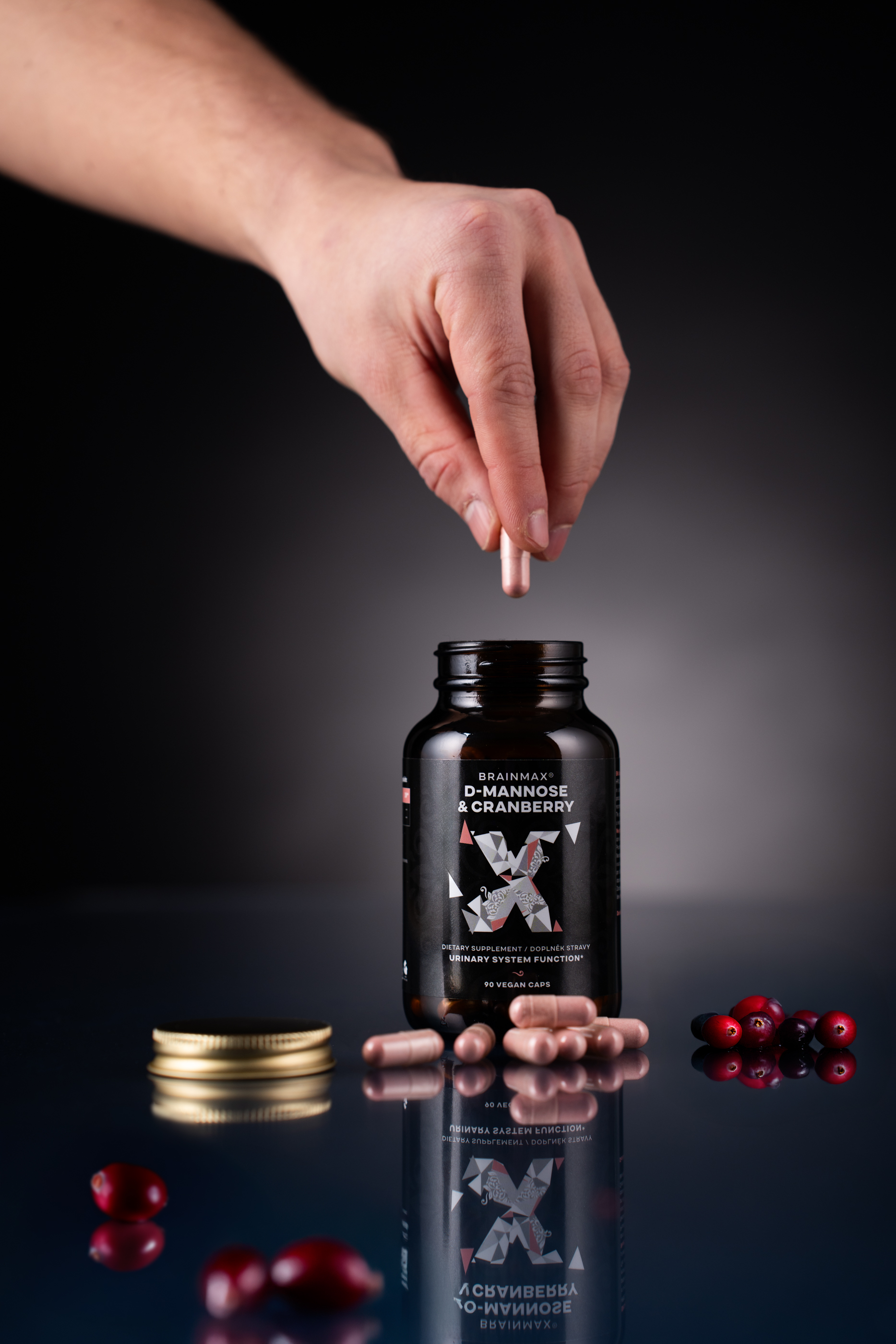 BrainMax D-Mannose & Cranberry, 90 rostlinných kapslí Obrázek
