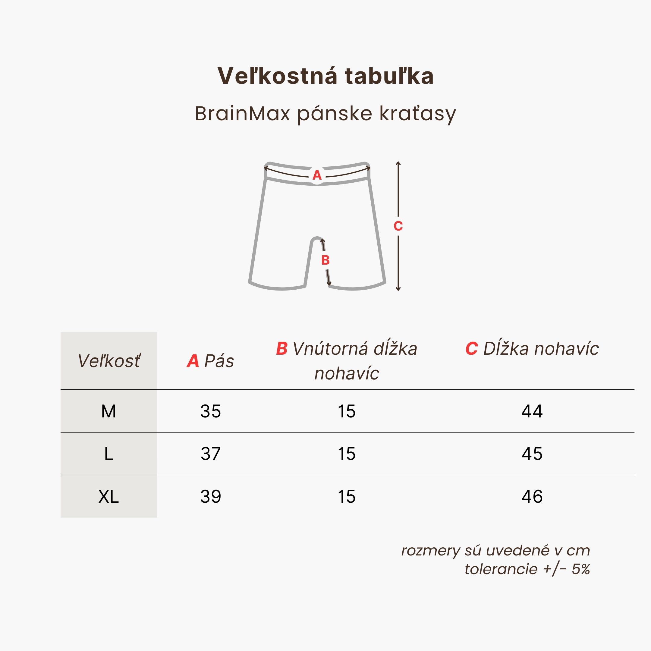 BrainMax pánské kraťasy, světle šedé Velikost: XL Obrázek