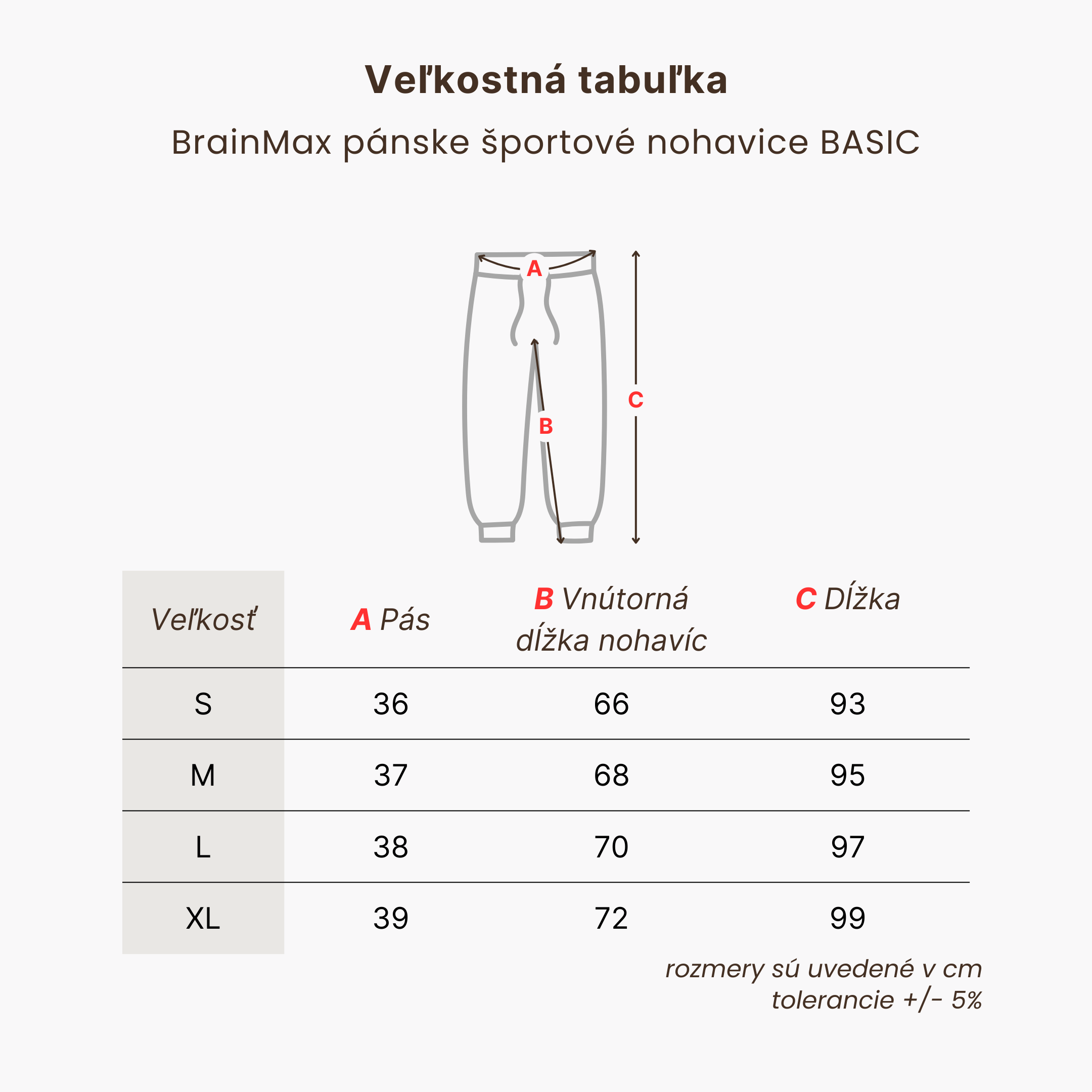 BrainMax pánské sportovní kalhoty BASIC, černé Velikost: M Obrázek