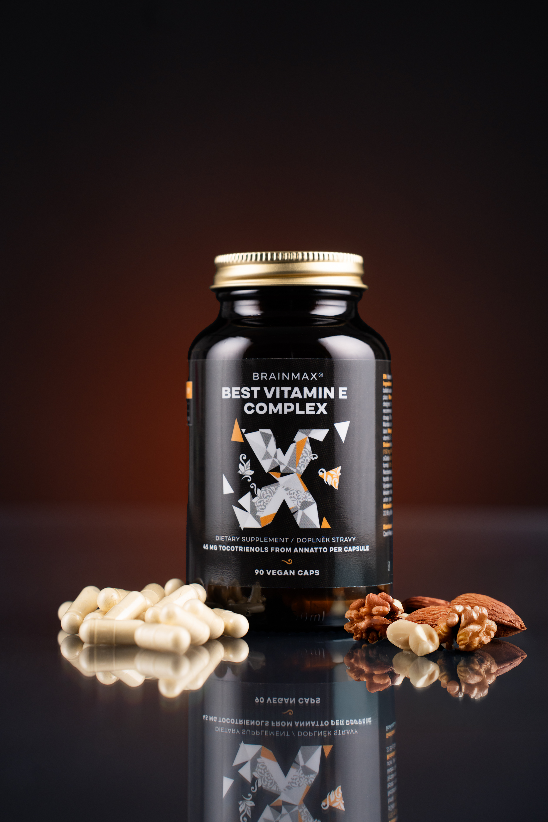 BrainMax Best Vitamin E Complex, 90 rostlinných kapslí Obrázek