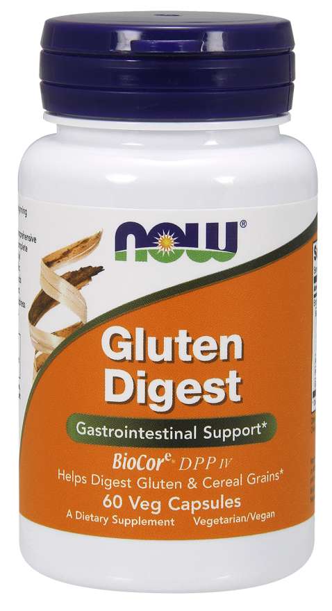 E-shop NOW® Foods NOW Gluten Digest, lepok tráviaci enzýmy, 60 rastlinných kapsúl
