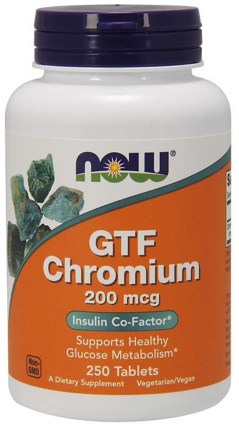 E-shop NOW® Foods NOW Chromium GTF, 200 µg, 250 tabliet