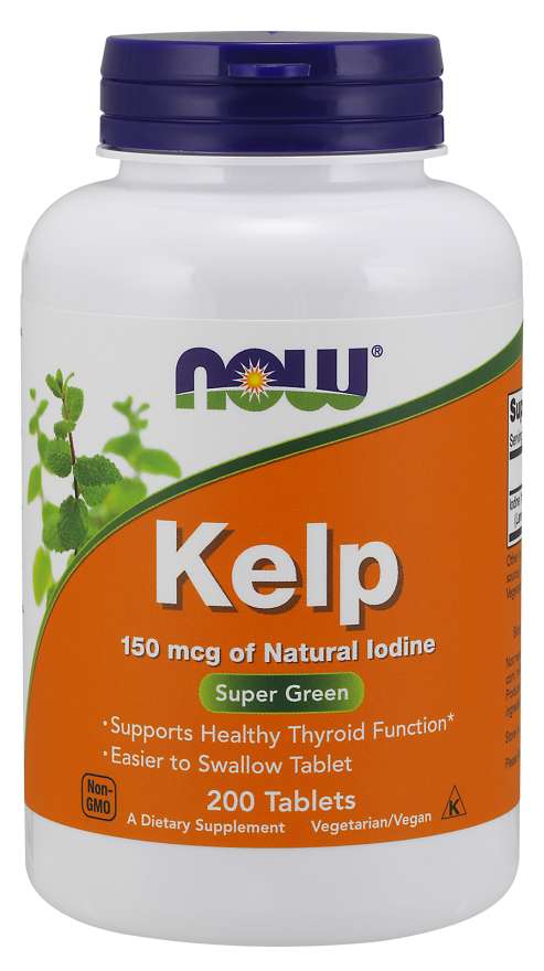 E-shop NOW® Foods NOW Kelp s prírodným jódom, 150 ug, 200 tabliet