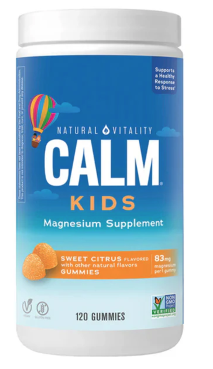 Natural Vitality Calm Kids Magnézium, magnézium gyerekeknek, édes citrusfélék, 120 gumicukor
