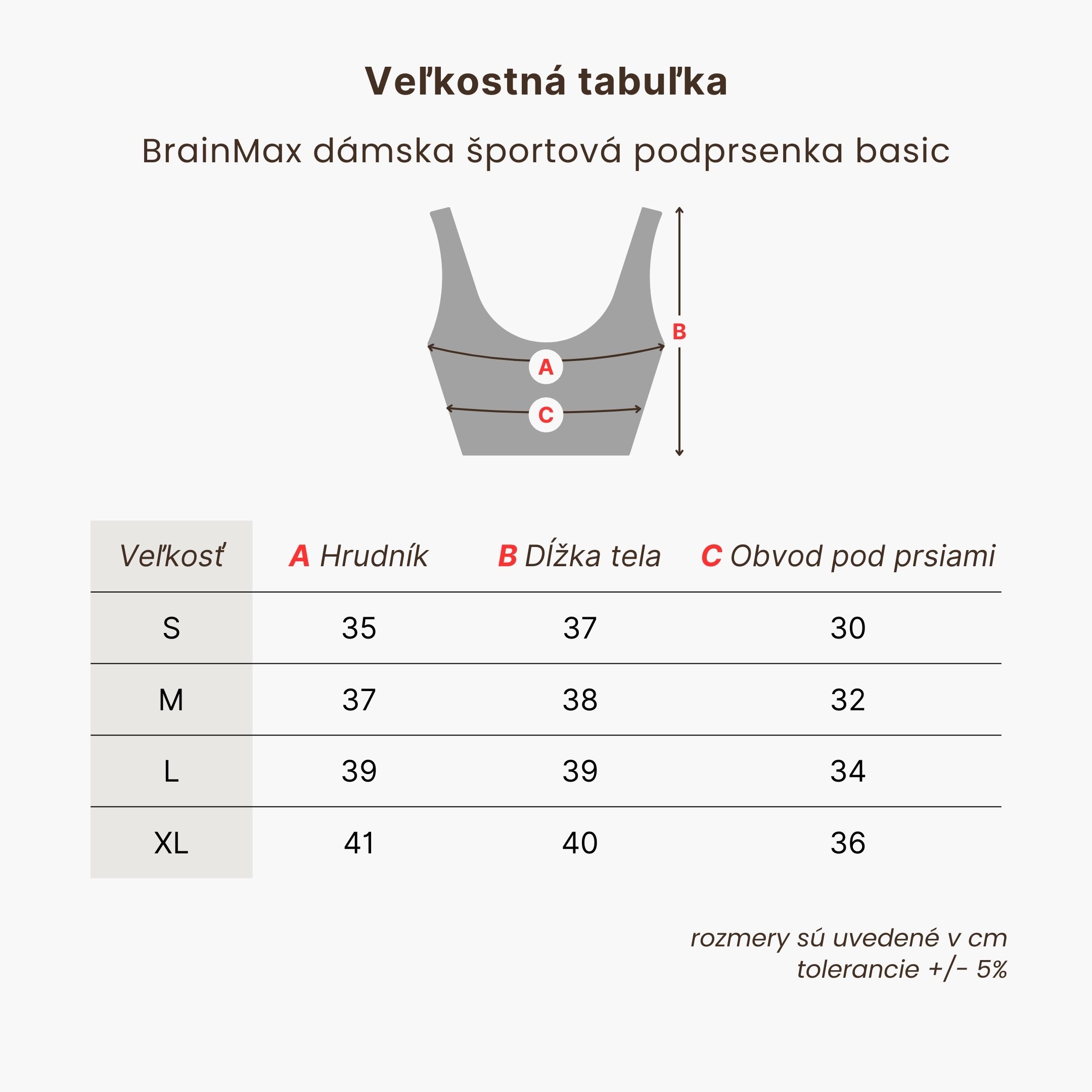 BrainMax dámská sportovní podprsenka Basic, béžová Velikost: M Obrázek