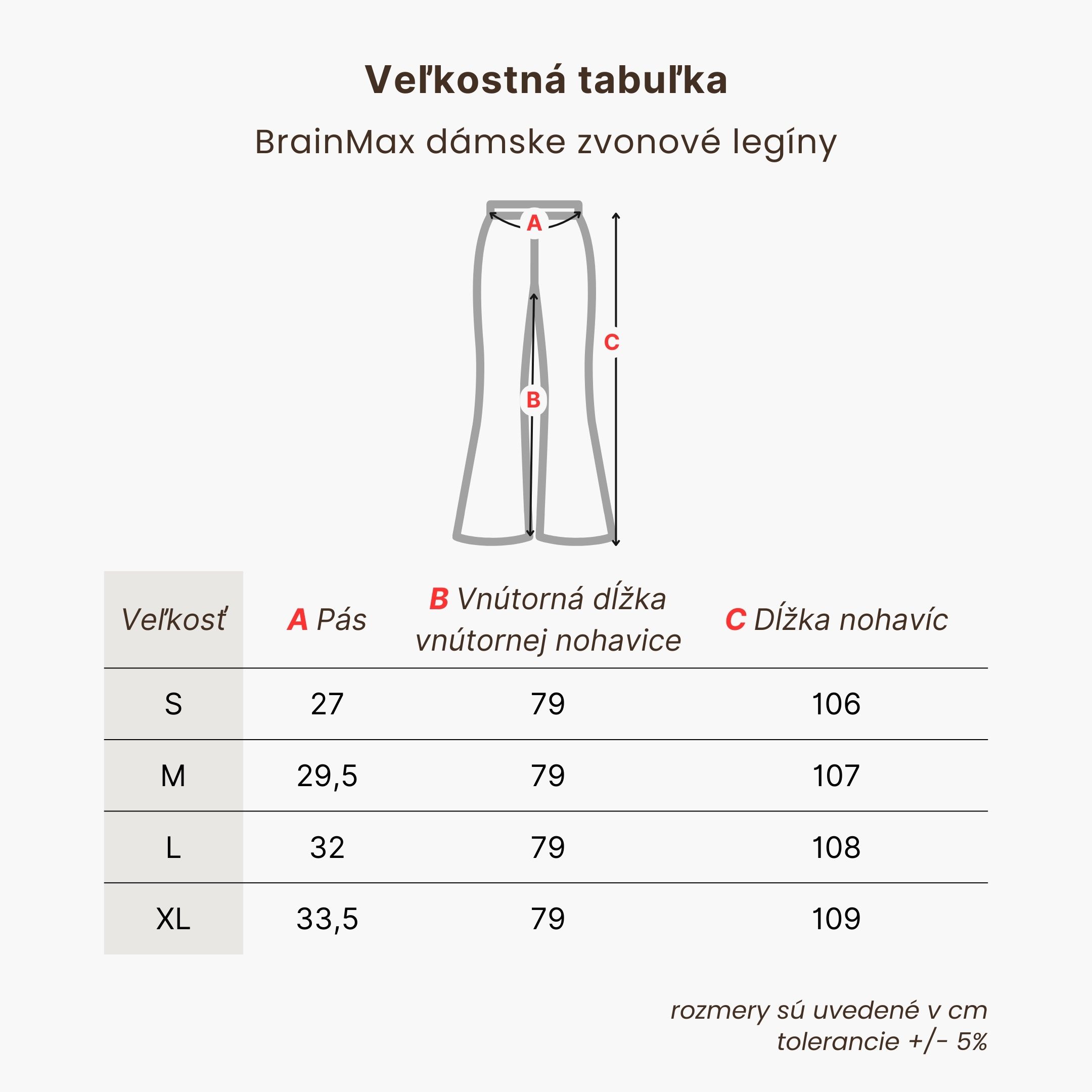 Dámské zvonové legíny, černé Velikost: XL Obrázek