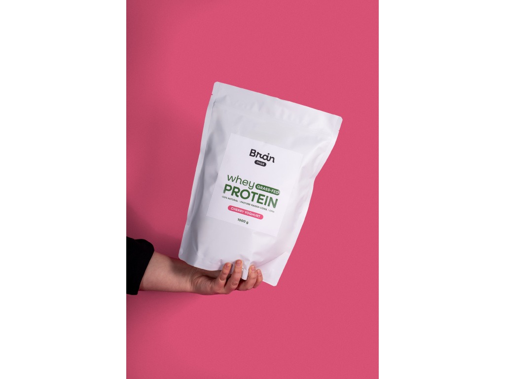 BrainMax Grass-fed Whey Protein, Třešňový jogurt, 1000 g Obrázek