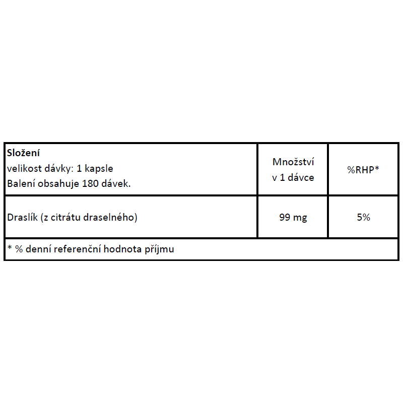 Now® Foods NOW Potassium Citrate (draslík jako citrát draselný), 99 mg, 180 rostlinných kapslí Obrázek