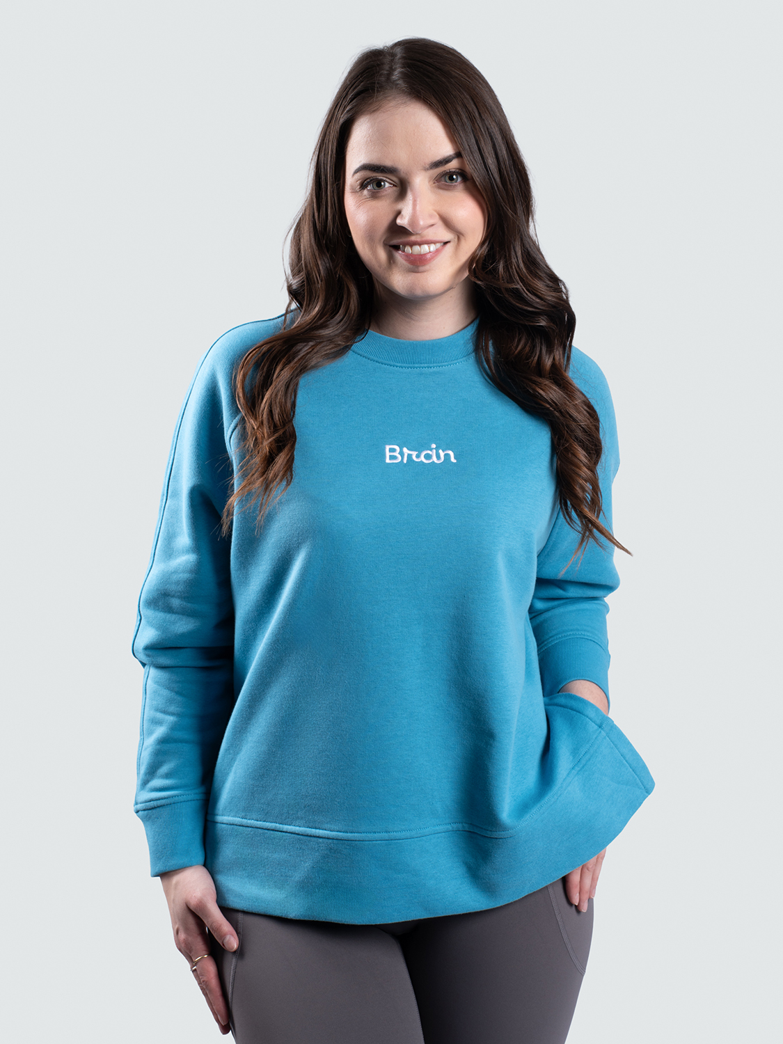 Dámská mikina, světle modrá Velikost: XL
