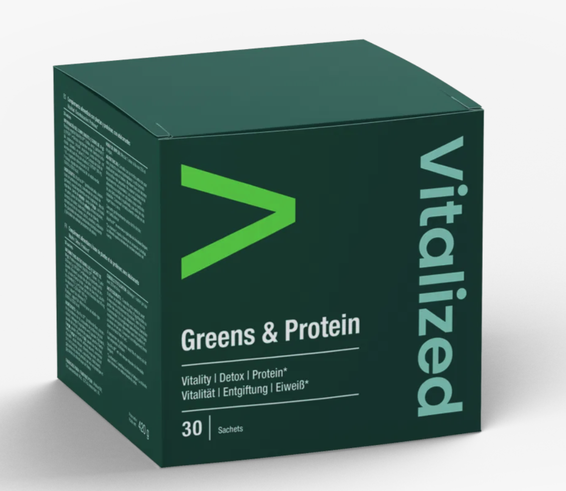 Vitalized Greens & Protein, podpora energie, 30 sáčků