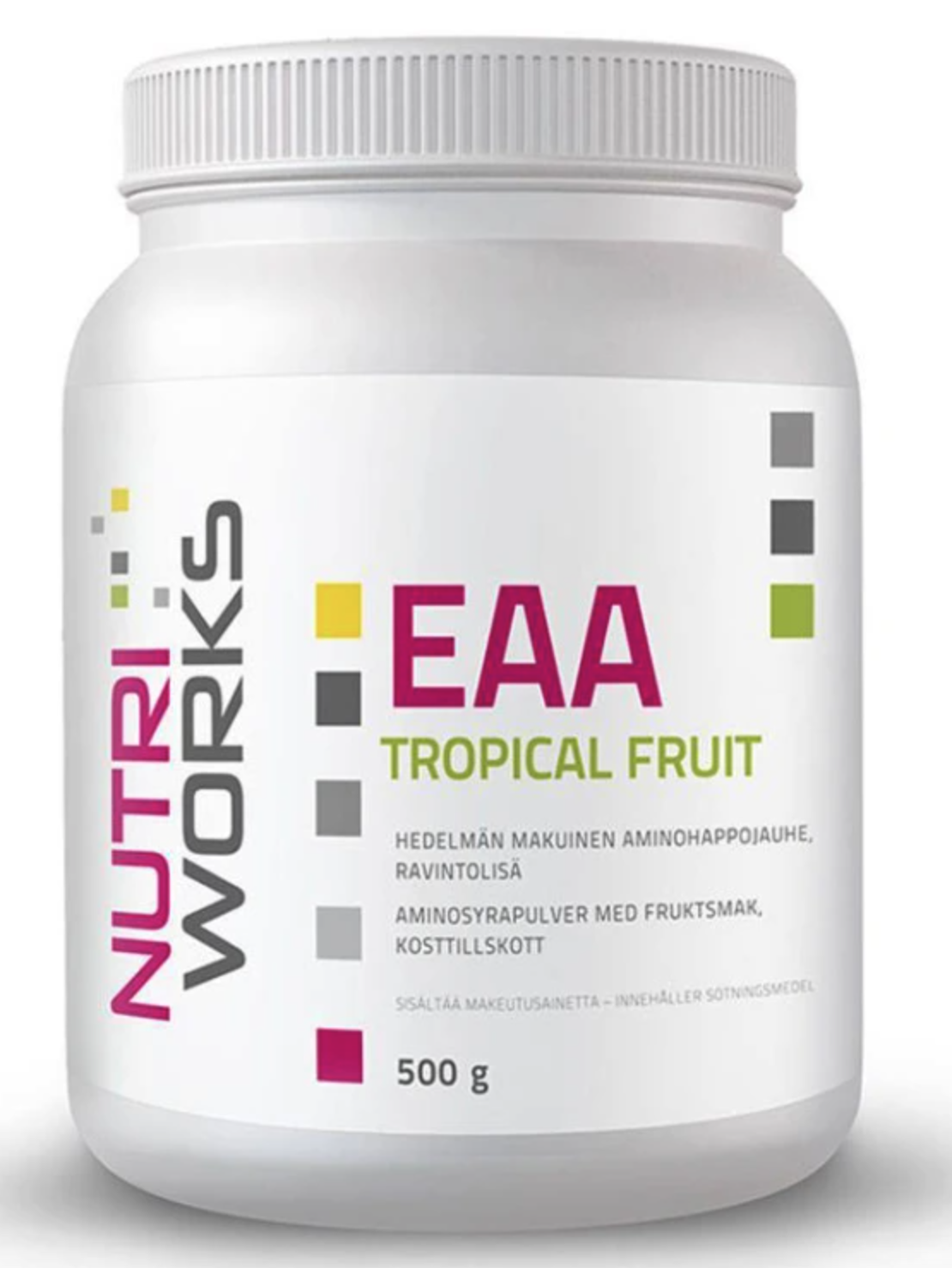 NutriWorks EAA Tropical Fruit, aminokyseliny, tropické ovoce, 500 g