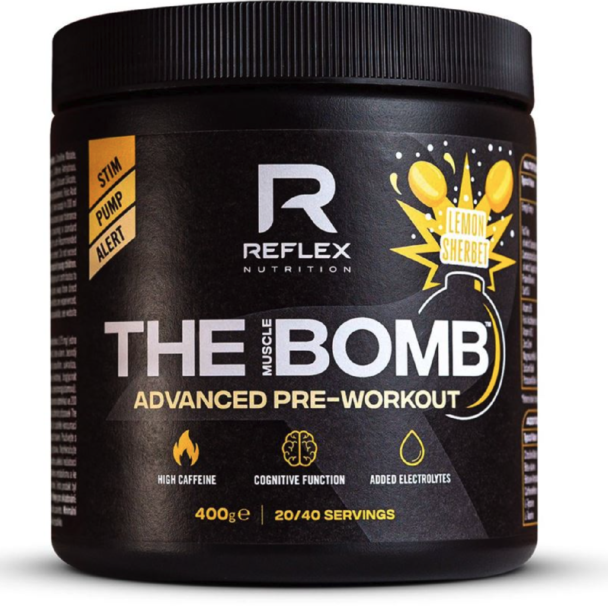 Reflex The Muscle Bomb, výživa svalů, citronový šerbet, 400 g