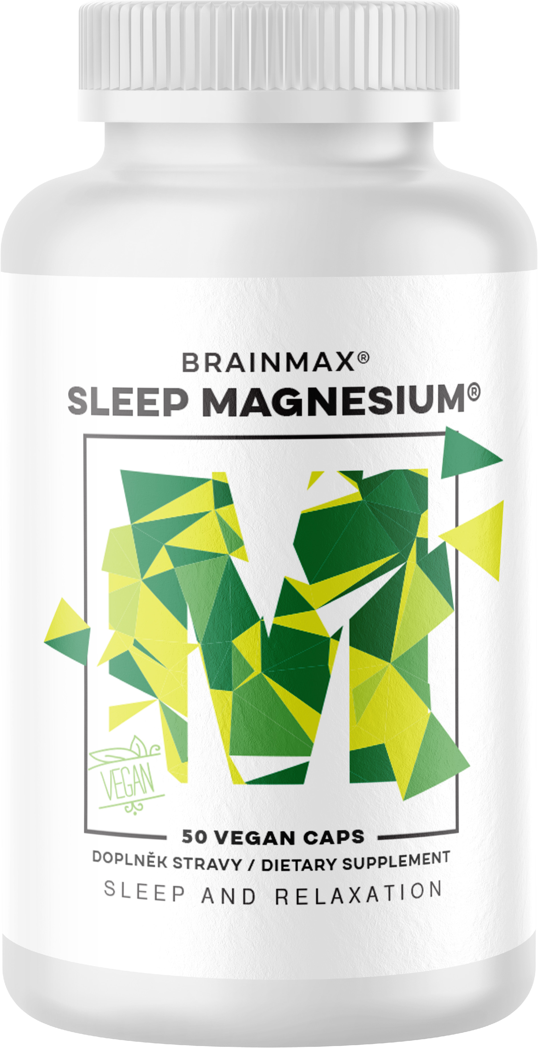 BrainMax Sleep Magnesium®, 320 mg, 50 kapslí (Hořčík, GABA, L-theanin, Vitamín B6, šťáva z višně)