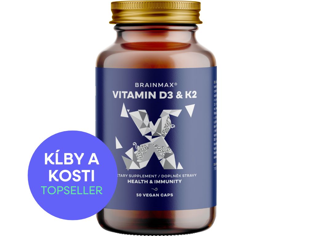 BrainMax Vitamin D3 & K2, D3 5000 IU / K2 jako MK7 all-trans K2VITAL®DELTA 150 mcg, 50 rastlinných kapsúl