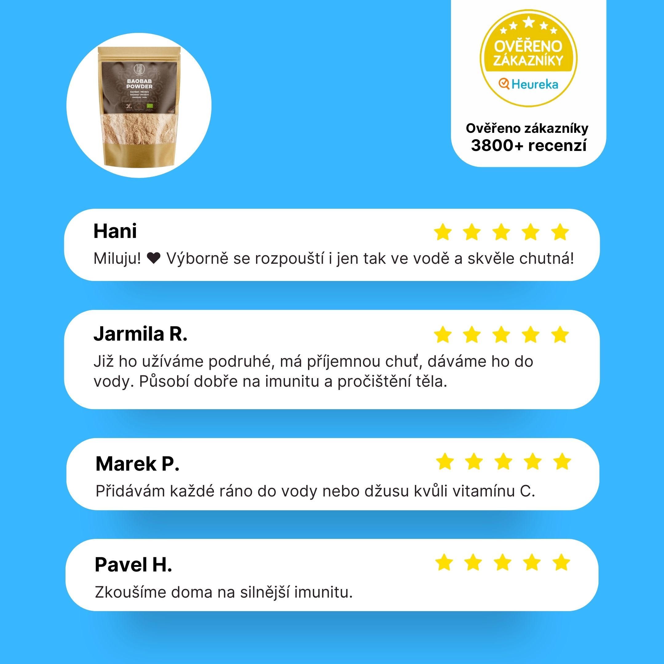 BrainMax Pure Baobab BIO prášek, 100 g Obrázek