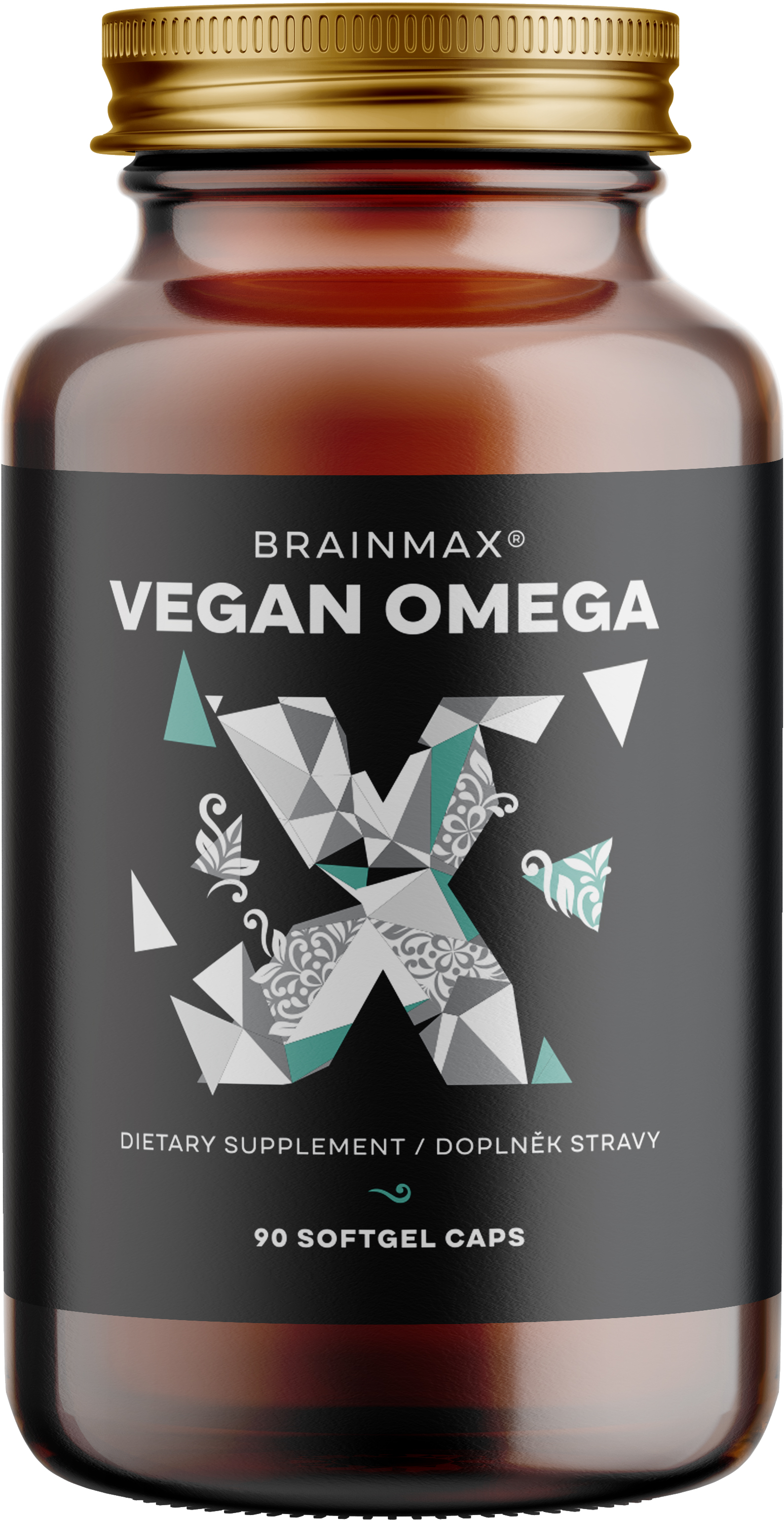 BrainMax Vegan Omega 3, 90 softgel kapsúl Vegánsky omega 3 olej získaný z mikrorias v rastlinných kapsuliach, doplnok stravy