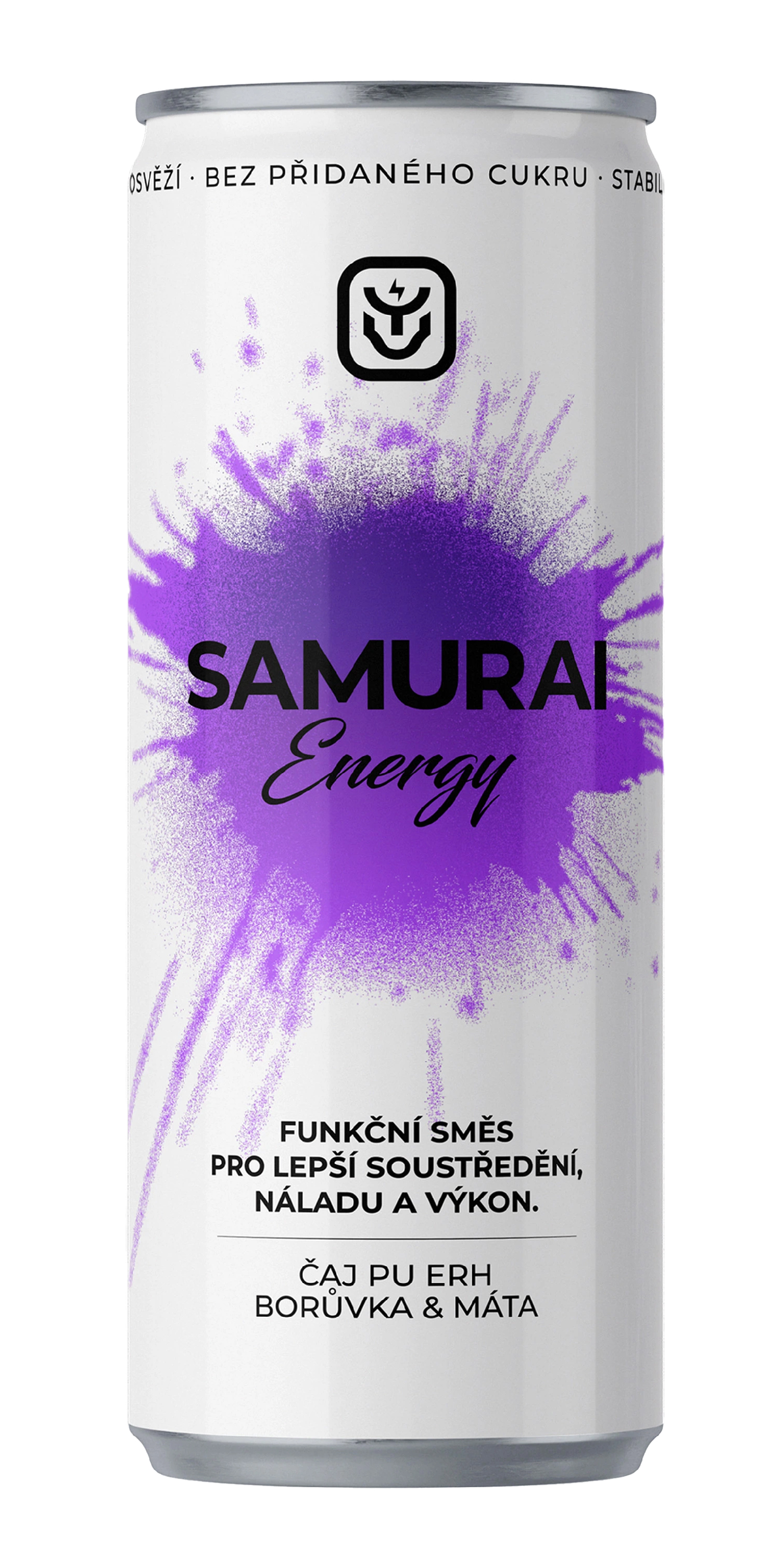 Samurai Shot Samurai Energy - Puerh & Borůvka, 330 ml