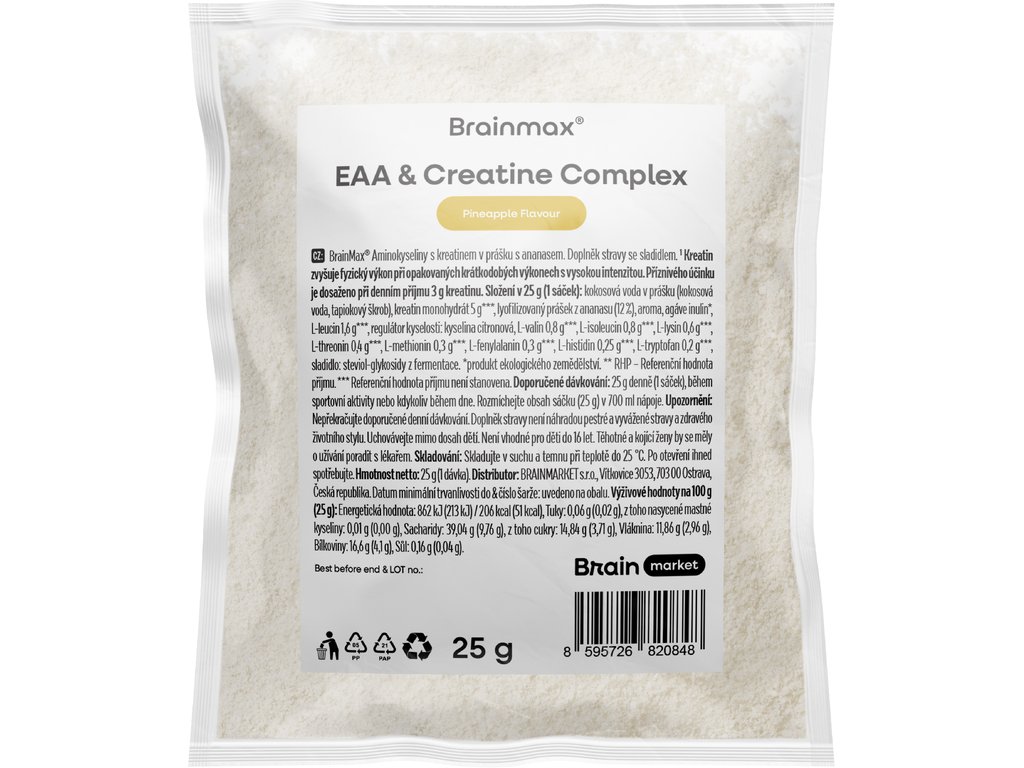 BrainMax BrainMax® EAA & Creatine Complex, Pineapple, 25 g, VZORKA