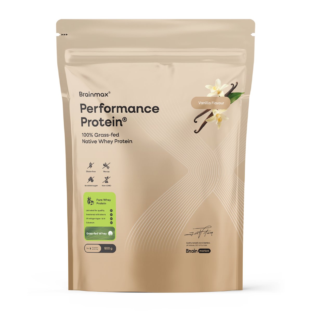 Performance Protein®, nativní syrovátkový protein, vanilka, 1000 g