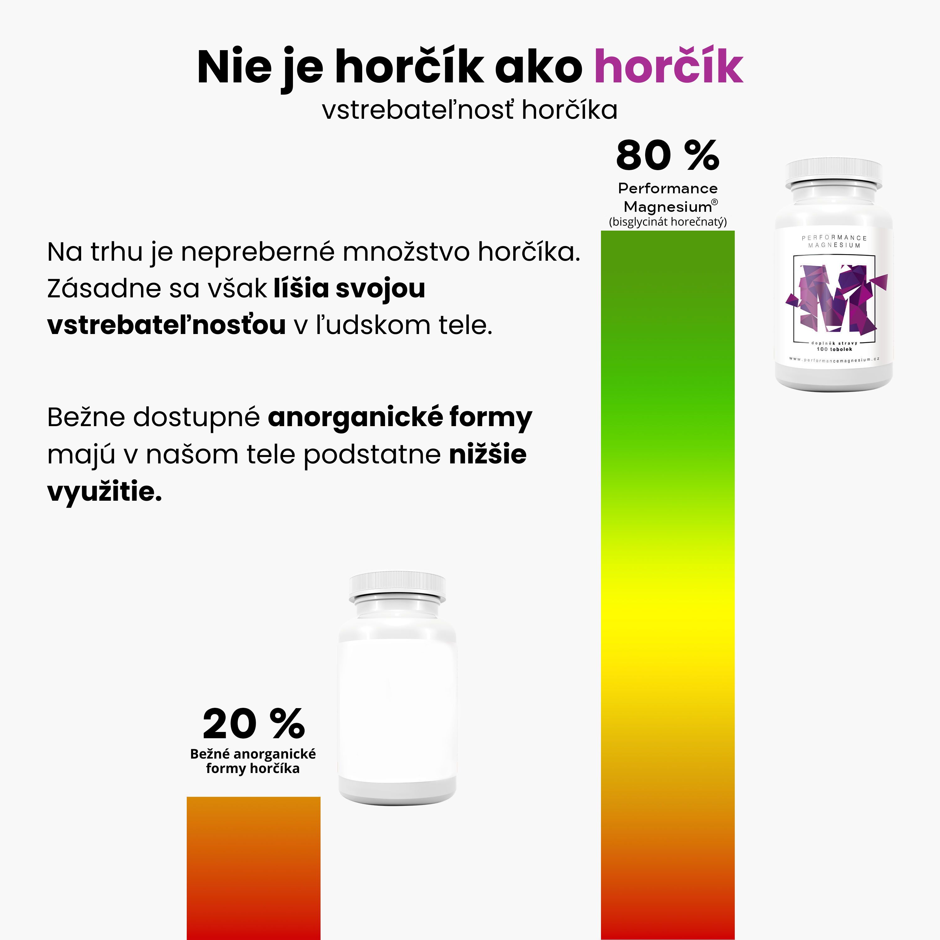 Performance Magnesium 1000 mg 100 tbl. (Hořčík + Vitamín B6) Obrázek