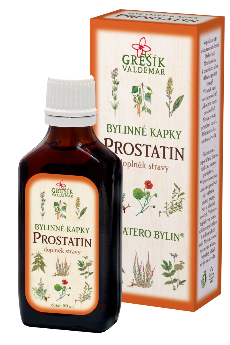 Grešík bylinky na prostatu kapky Prostatin 35% líh 50 ml