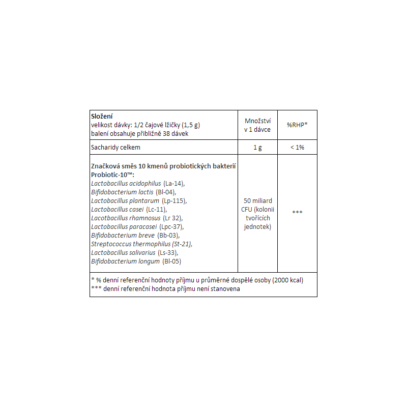 Now® Foods NOW Probiotic-10, probiotika, 50 miliard CFU, 10 kmenů, 57g Obrázek