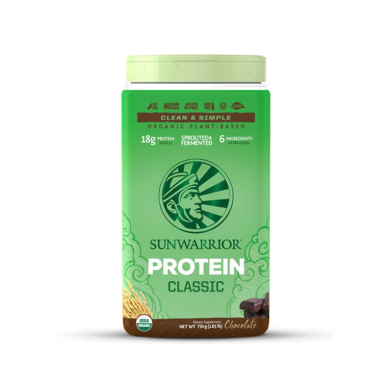 Sunwarrior Protein classic BIO 750 g - čokoláda Obrázek