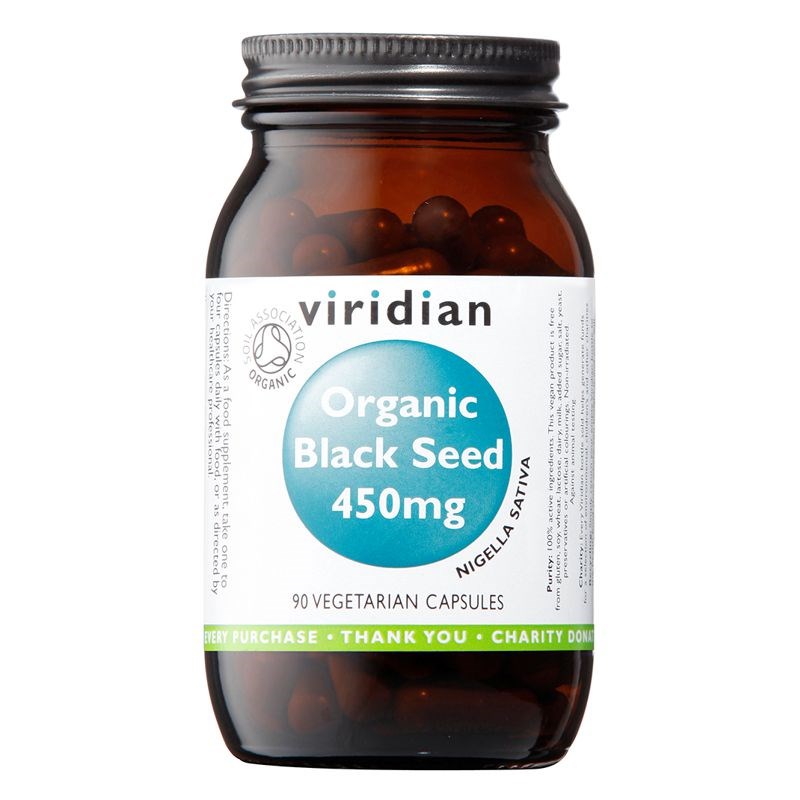 E-shop Viridian Black Seed 450mg 90 kapslí Organic