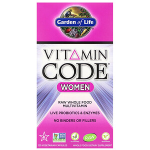E-shop Garden of life Vitamin Code Women (multivitamín pre ženy) - 120 rastlinných kapsúl