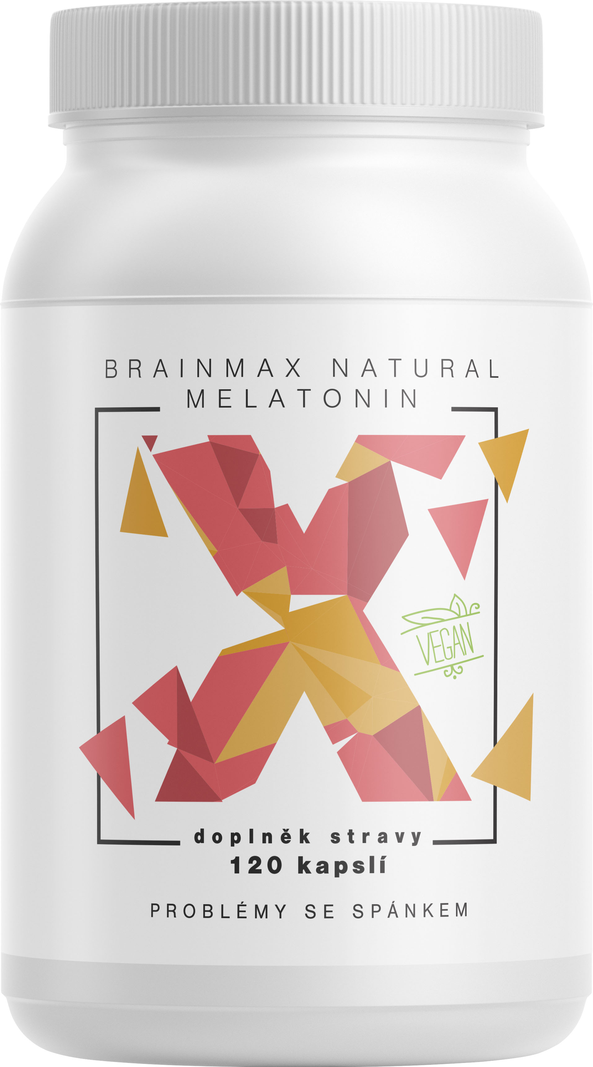 BrainMax Natural Melatonin, 120 rostlinných kapslí Obrázek
