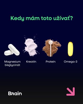 Strácaš sa v tom, kedy jednotlivé doplnky užívať? 🤔 Nemusí to byť veľká veda ☺️ 🟣 Magnesium bisglycinát – po tréningu...