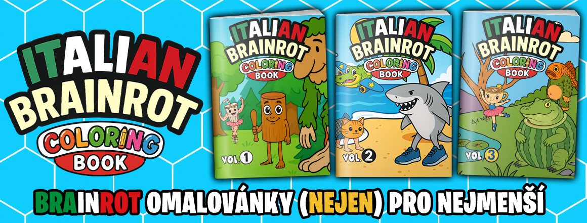 Italian Brainrot omalovánky pro děti – kreativní sešit k vybarvování s originálními ilustracemi