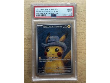 PIKACHU GREY FELT HAT - #085 - PSA 9