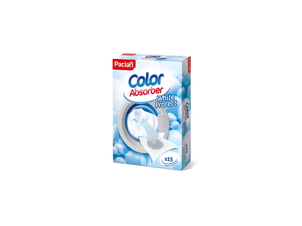 Paclan Color Absorber White Protect utierky na udržovanie farby prádla 15ks