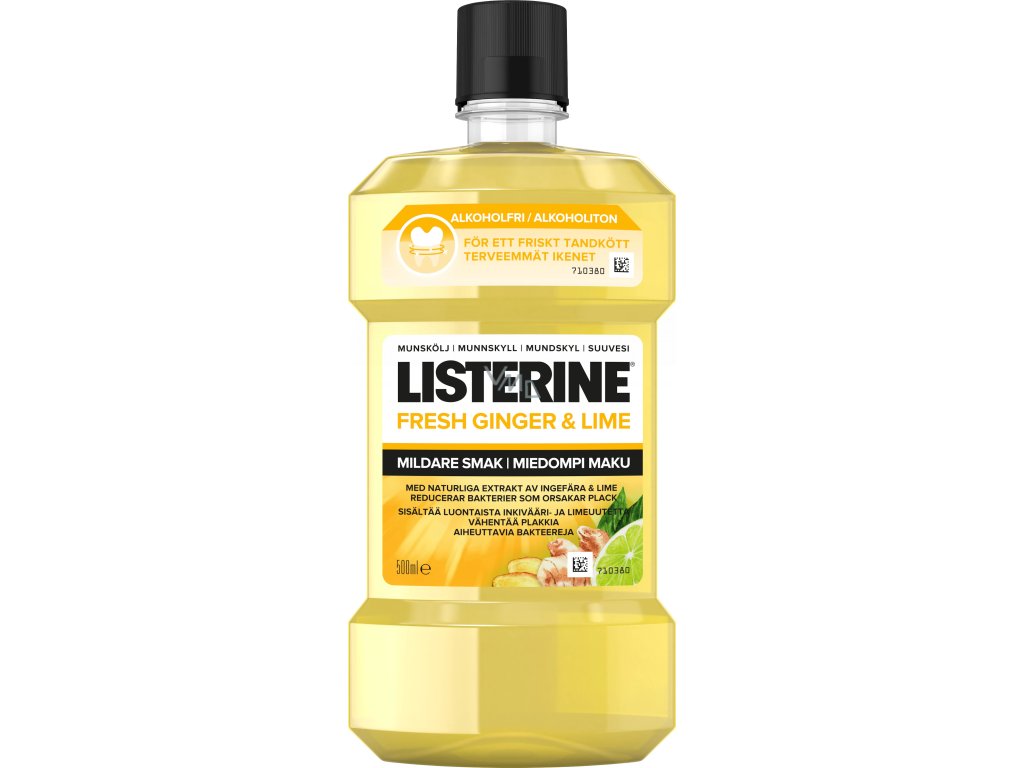 Listerine ginger&lime ústna voda 600ml