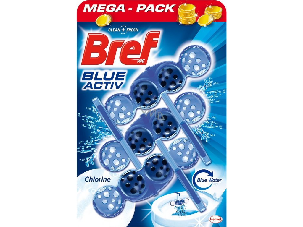 Bref  Aktiv color chlorine WC Blok 4x50g