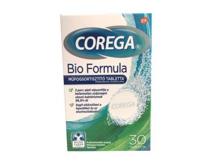 COREGA BIO Tabs čistiace tablety na zubné náhrady 30 ks