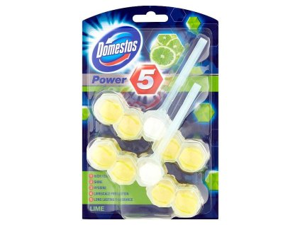 Domestos Power 5 Lime tuhý WC Blok 2x55g