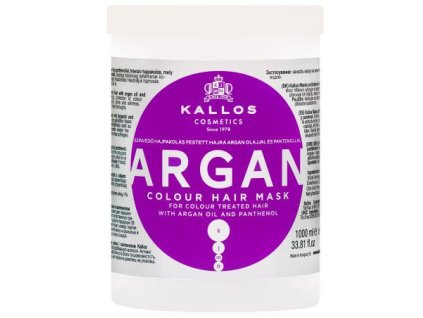 kallos argan colour mask odzywcza maska do wlosow farbowanych z olejem arganowym 1000ml