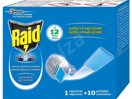 Raid elektrický odparovač proti komárom so suchou náplňou 1+10ks
