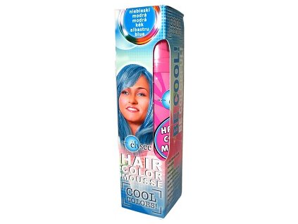 Wats Elysée Color Mousse, farebné penové tužidlo, farba modrá 75 ml
