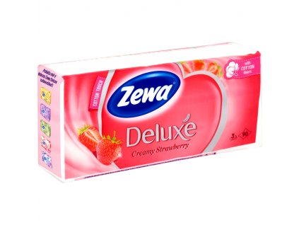 Zewa Deluxe Aroma Creamy Strawberry papierové hygienické vreckovky 90ks
