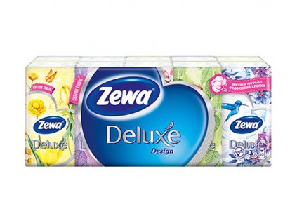 Zewa Deluxe Design papierové hygienické vreckovky 10 x 10 ks