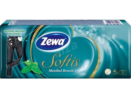 ZEWA Softis Menthol Breeze papierové hygienické vreckovky 10 x 9 ks