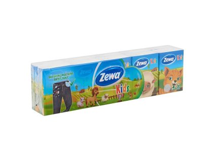 Zewa Kids Papierové vreckovky 10 x 9 ks