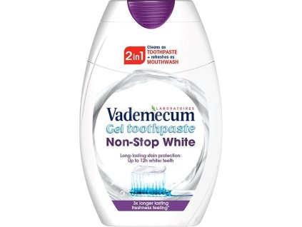 Vademecum 2v1 Non-Stop White zubná pasta 75 ml