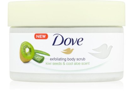 Dove Exfoliating Body Scrub Kiwi Seeds & Cool Aloe zjemňujúci telový peeling