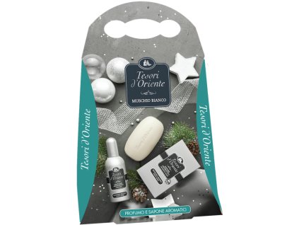Tesori d'Oriente White Musk mydlo 150g + parfém 100ml darčekový set