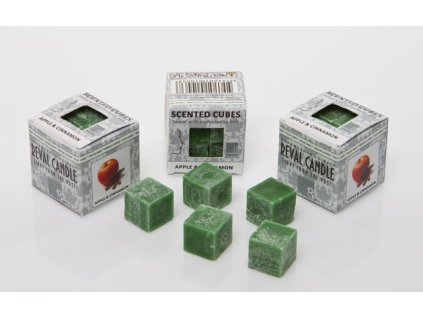 Vonná kocka vosková 3x3x3cm S/8 jablko-škorica